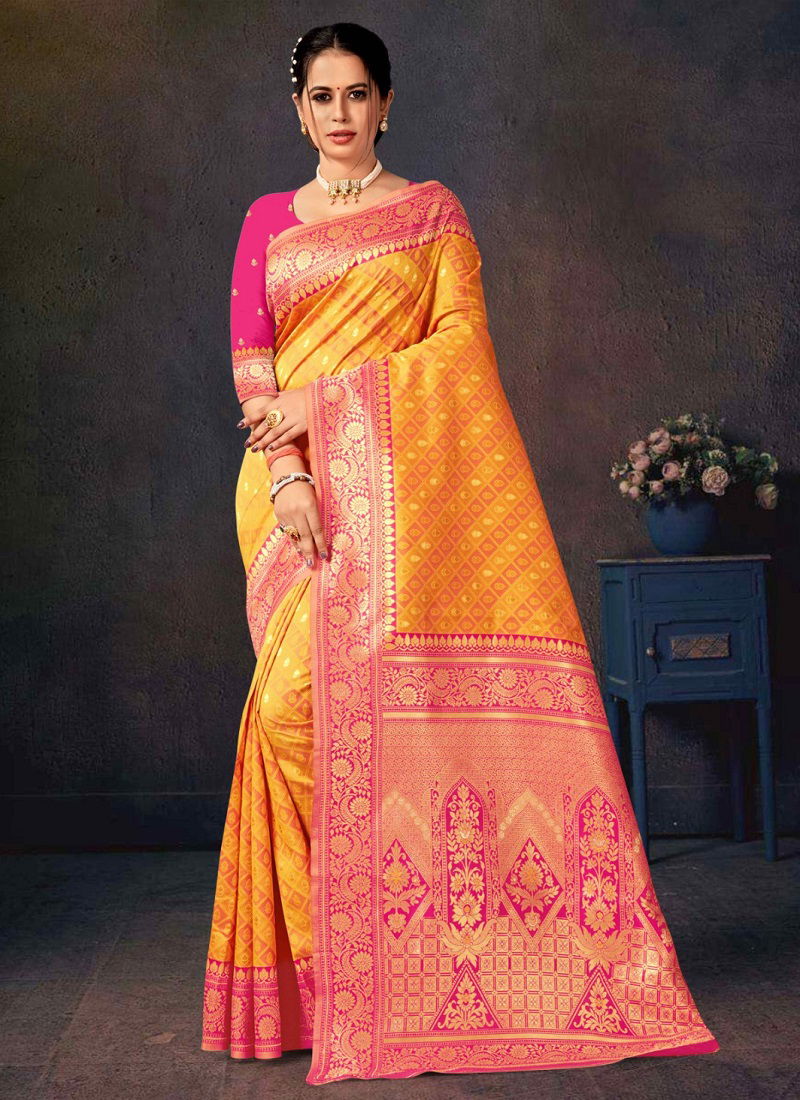 Ronisha Meetal Designer Banarasi Silk Saree Catalog
